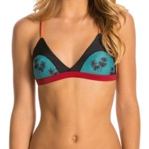 Seea Leucadia Tea Leaf Triangle Bikini Top
